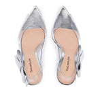 PVC Slingback Stiletto Heels with Bow | Women’s Clear Heels - Styeenigma