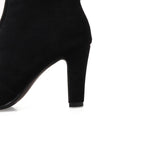 Suede High Heel Ankle Boots for Women | Pink Burgundy Black | Sizes US4–US13