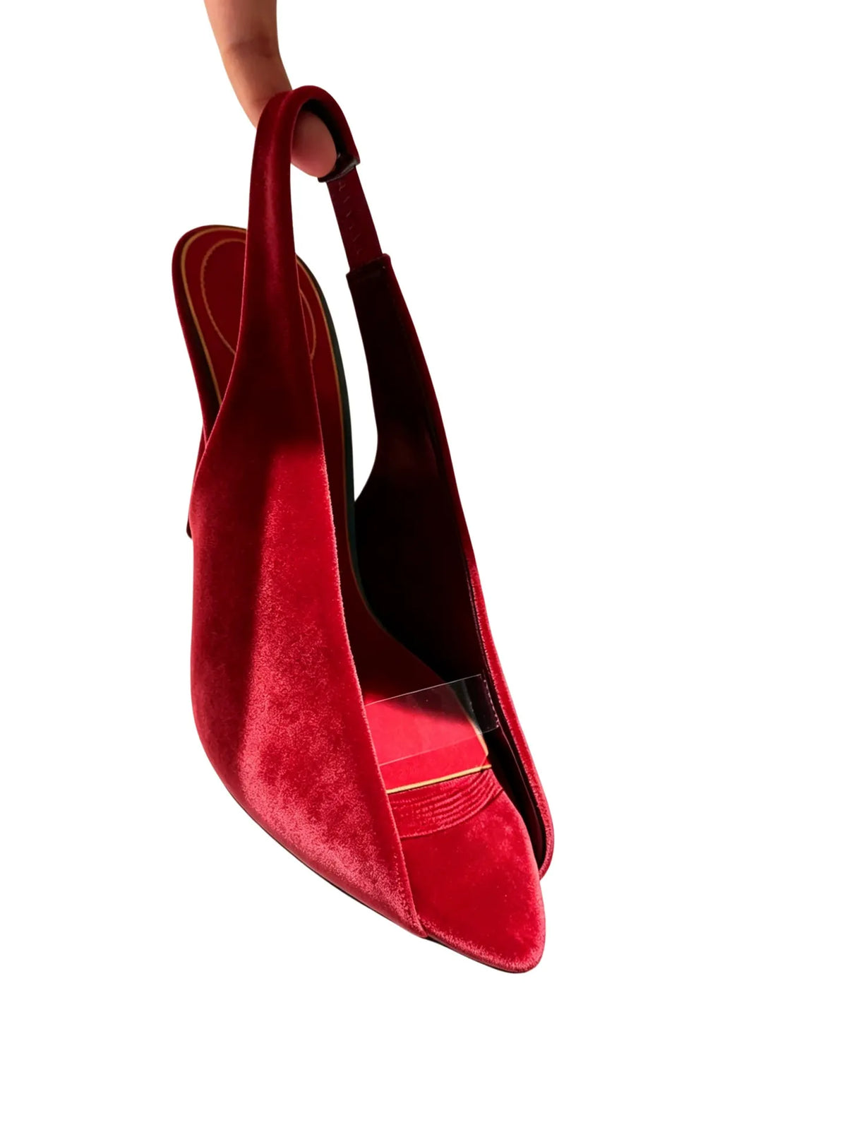 Suede Peep Toe Slingback Heels Stiletto Slip-On Pumps - Styeenigma