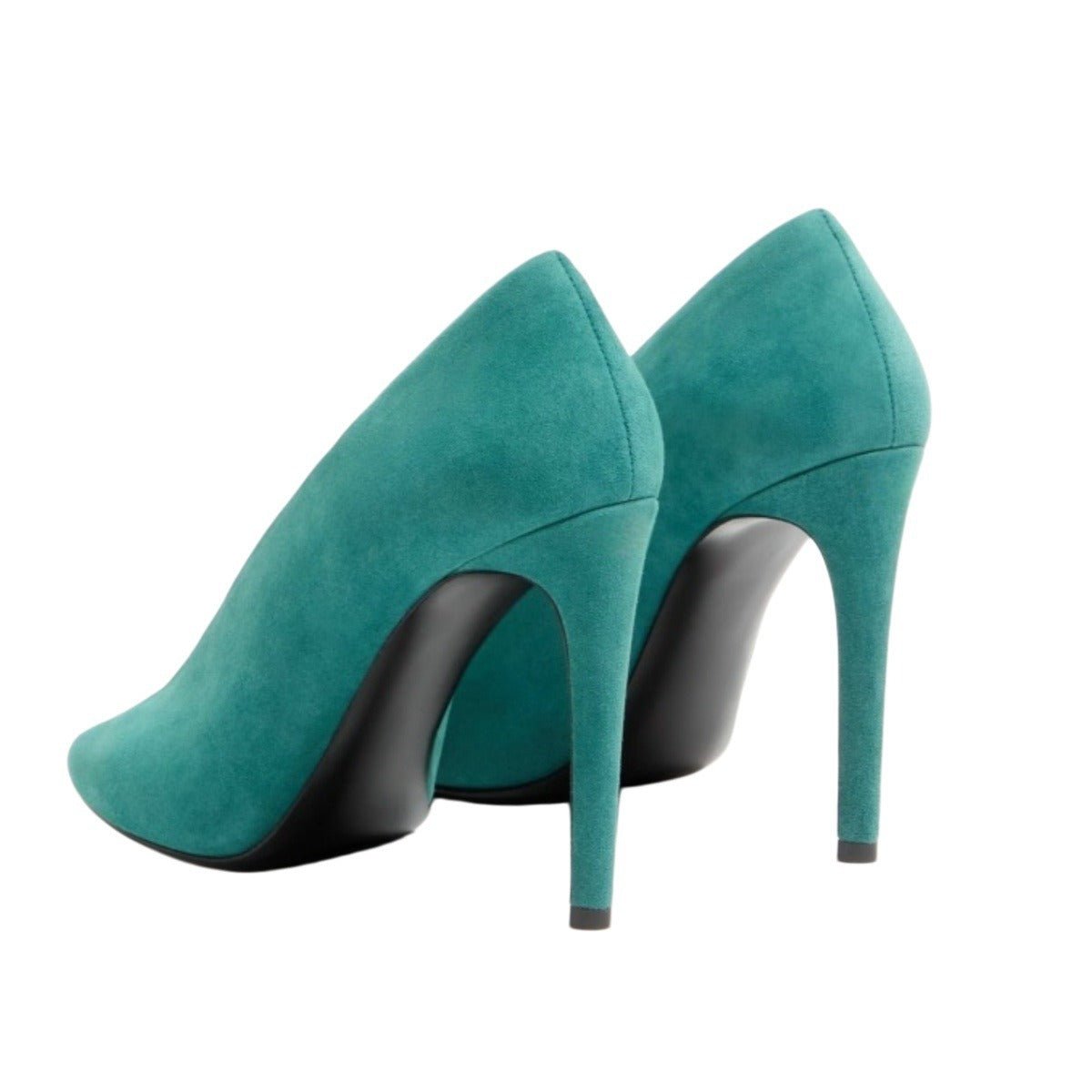 Suede Peep Toe Slingback Heels Stiletto Slip-On Pumps - Styeenigma