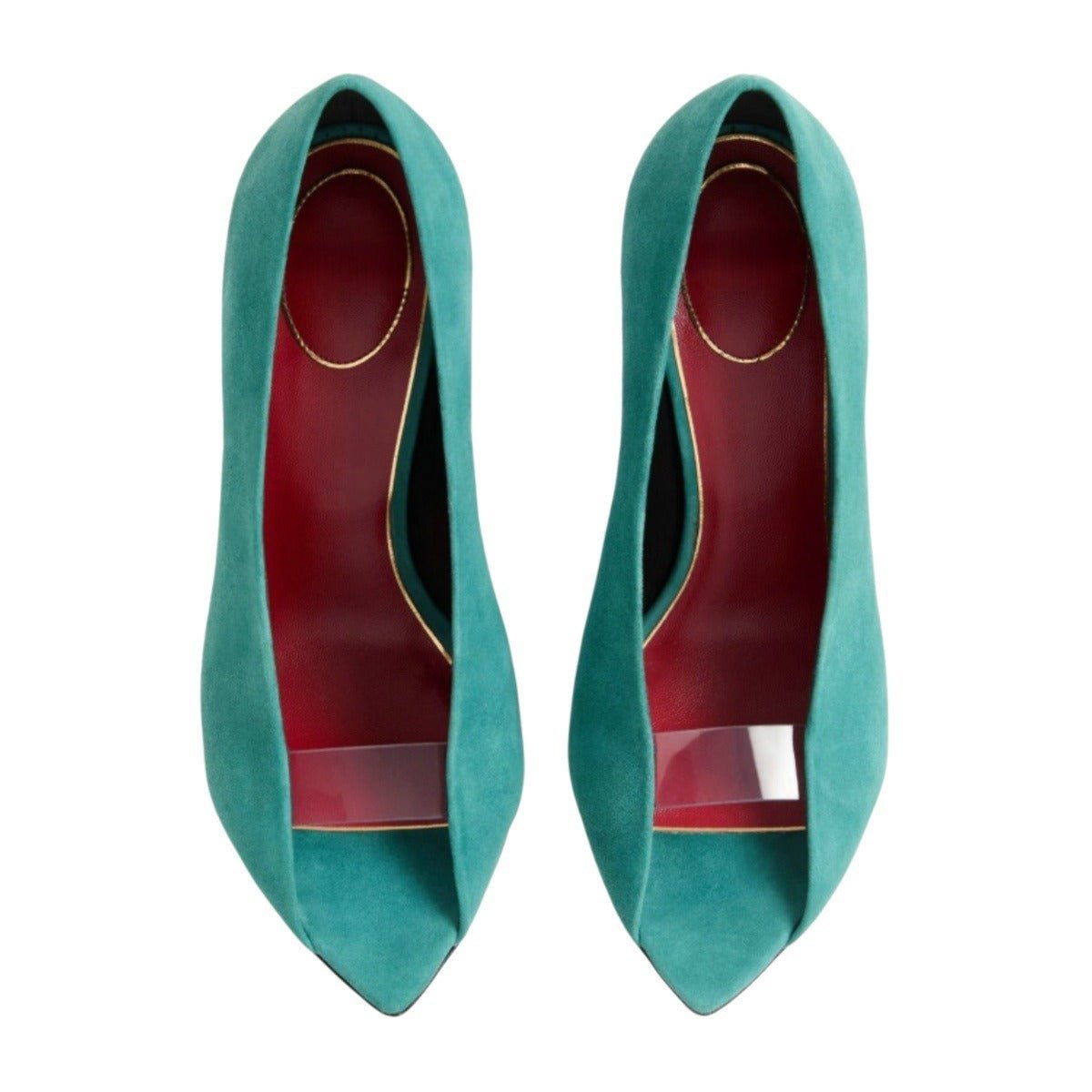 Suede Peep Toe Slingback Heels Stiletto Slip-On Pumps - Styeenigma