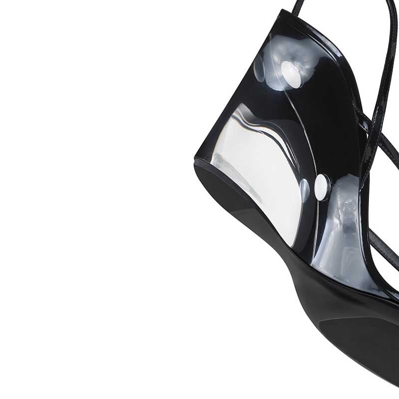 Wedge Sandals Women's Transparent Heel Strappy Slingback Shoes - Styeenigma