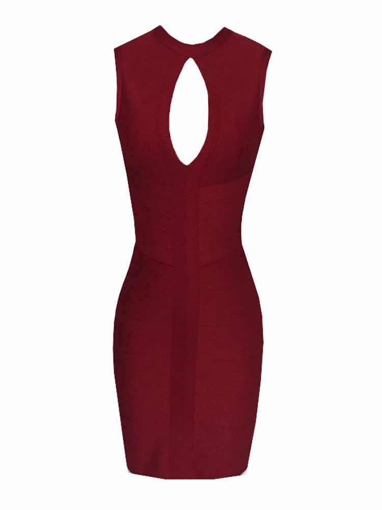 Women's Bandage Dress - Sexy Cutout Keyhole Bodycon Mini Club Party Cocktail Dress - Styeenigma