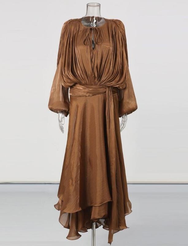 Women Maxi Dress | Puff Sleeve Flowy Gown for Beach Weddings & Vacation - Styeenigma