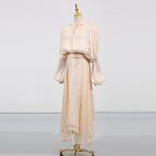 Women Maxi Dress | Puff Sleeve Flowy Gown for Beach Weddings & Vacation