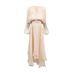 Women Maxi Dress | Puff Sleeve Flowy Gown for Beach Weddings & Vacation