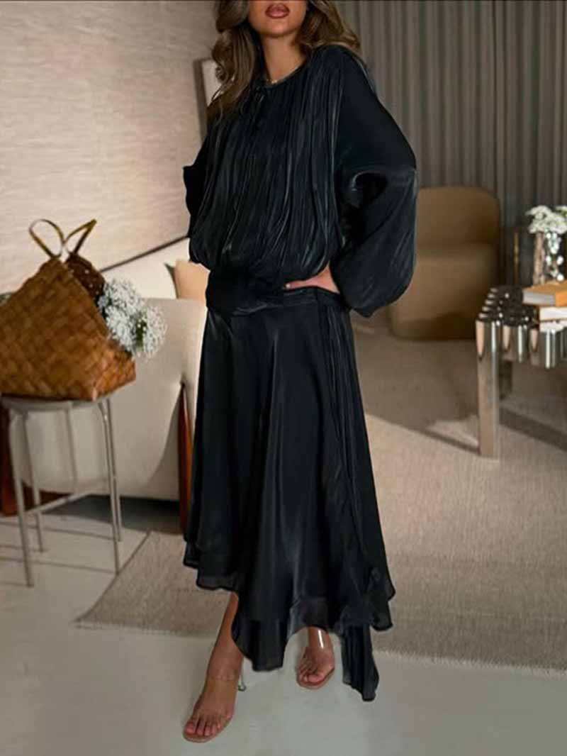 Women Maxi Dress | Puff Sleeve Flowy Gown for Beach Weddings & Vacation - Styeenigma