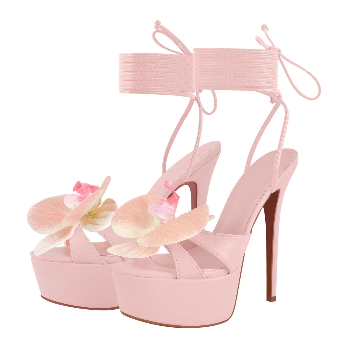 Multi-Color Platform Stiletto Sandals Women's Bow Tie Heels - Styeenigma