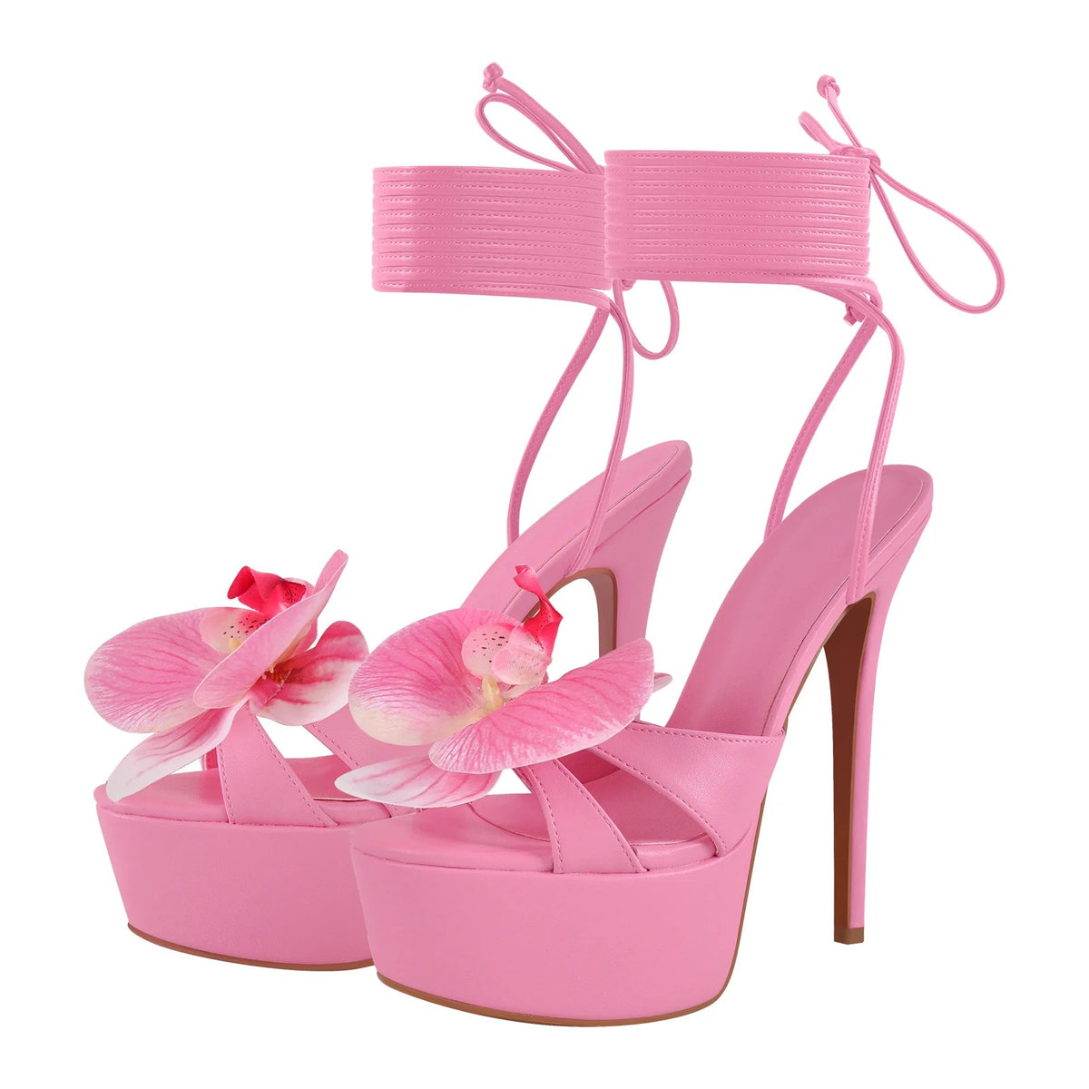 Multi-Color Platform Stiletto Sandals Women's Bow Tie Heels - Styeenigma