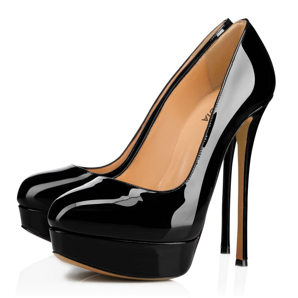 round toe platform shoes