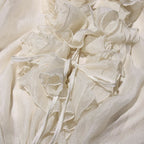 Women’s Ruffle Lace-Up Mini Dress | Long Sleeve Tiered Ruffle Hem Dress