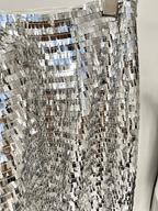 Women's Silver Sequin Suit Set - Striking Wide Leg Pants with V-Neck Blazer for Evening Party - Styeenigma