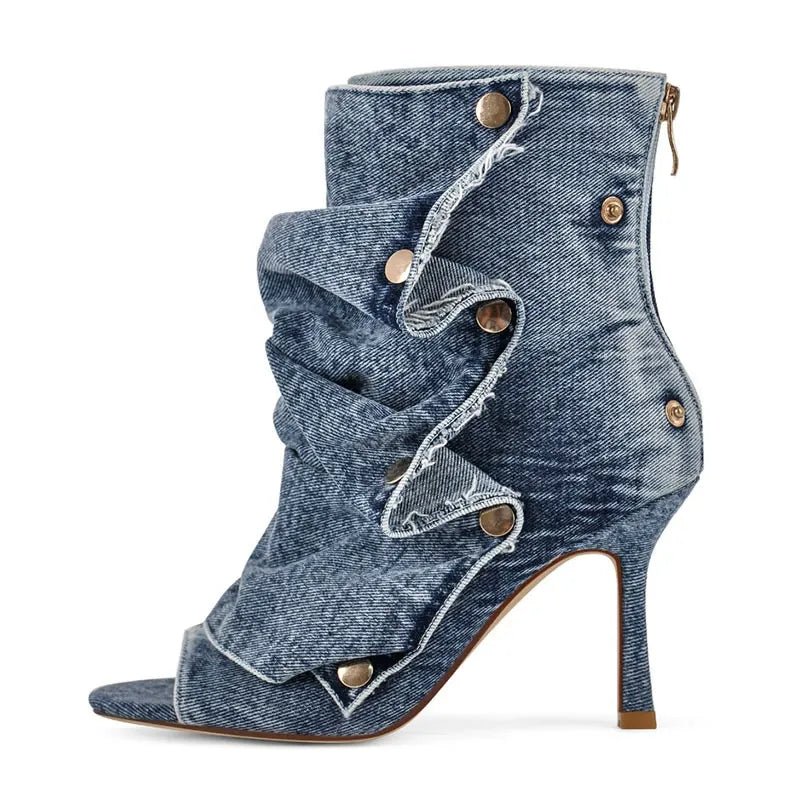 Women’s Stiletto Heel Ankle Boots with Custom Color Options - Styeenigma