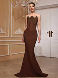 Off-Shoulder Rhinestone Mermaid Gown – Sexy Formal Evening Maxi Dress