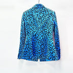 Leopard Print Blazer and Pants Set | Velvet Printed Two Piece Suit | Flared Trousers Matching Set