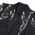 Beaded Crystal Blazer Evening Coat – Women’s Formal Cover-Up - Styeenigma