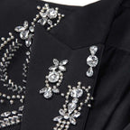 Beaded Crystal Blazer Evening Coat – Women’s Formal Cover-Up - Styeenigma