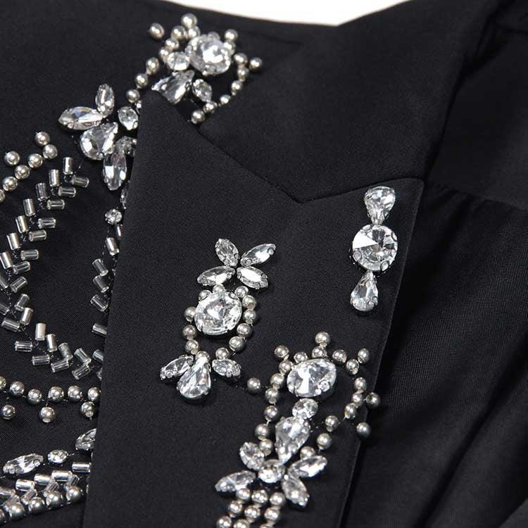 Beaded Crystal Blazer Evening Coat – Women’s Formal Cover-Up - Styeenigma