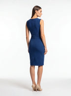 Women's Stretchy Cocktail Dress - Sleeveless Sheath Dress for Business