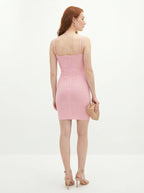 ruched-spaghetti-strap-bodycon-mini-dress-pink back