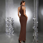 Women’s 3D Floral Embellished Body-con Midi Dress – Sexy Party & Club wear Dress