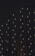 Black Fringe Mermaid Dress – Sexy Latin Dance Gown with Rhinestones & High Slit