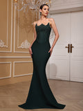 Off-Shoulder Rhinestone Mermaid Gown – Elegant Formal Evening Party Maxi Dress
