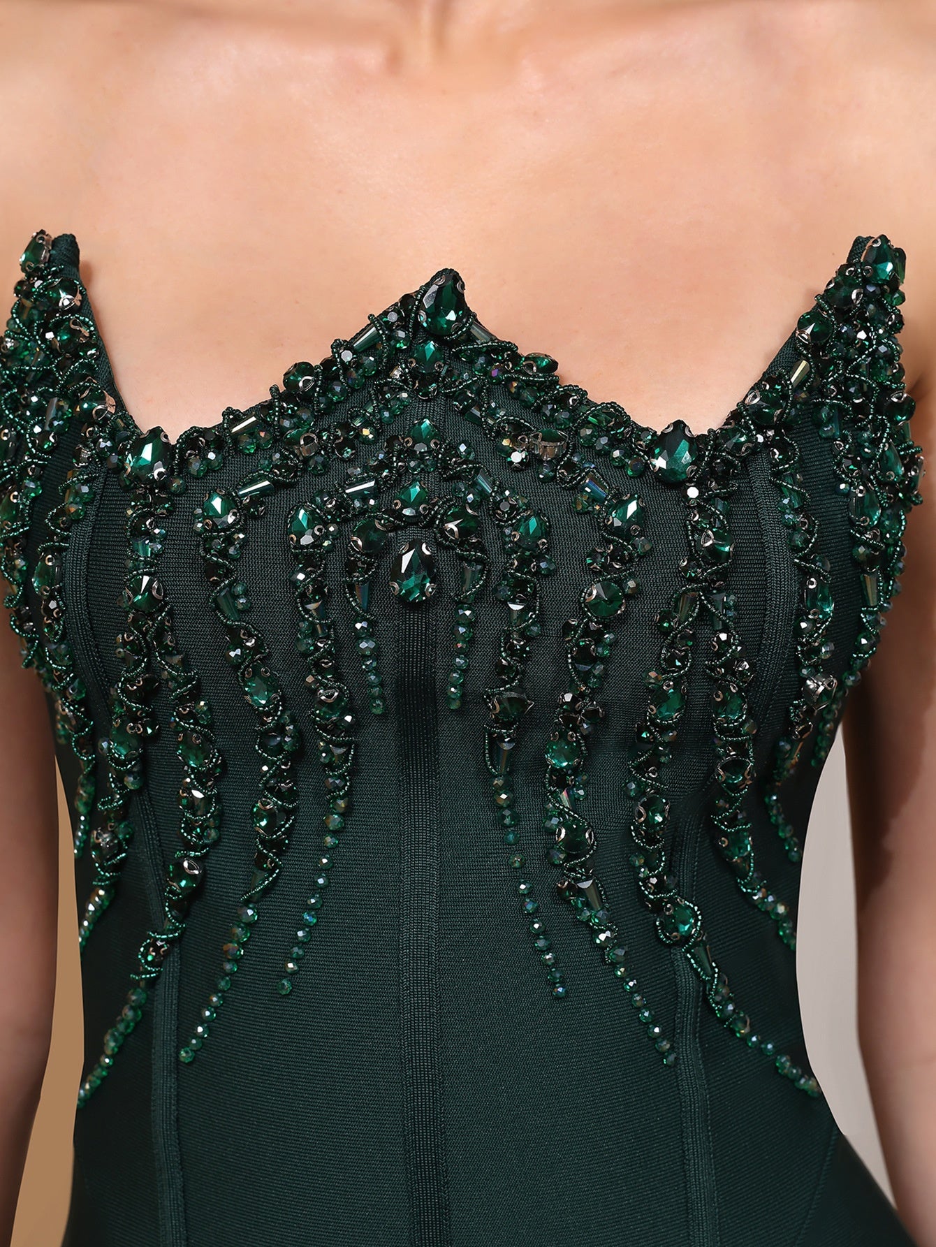 Off-Shoulder Rhinestone Mermaid Gown – Elegant Formal Evening Party Maxi Dress