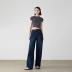 Dark Blue High-Waisted Wide-Leg Jeans – Tall & Regular Length Denim for Women