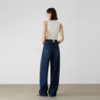 Dark Blue High-Waisted Wide-Leg Jeans – Tall & Regular Length Denim for Women