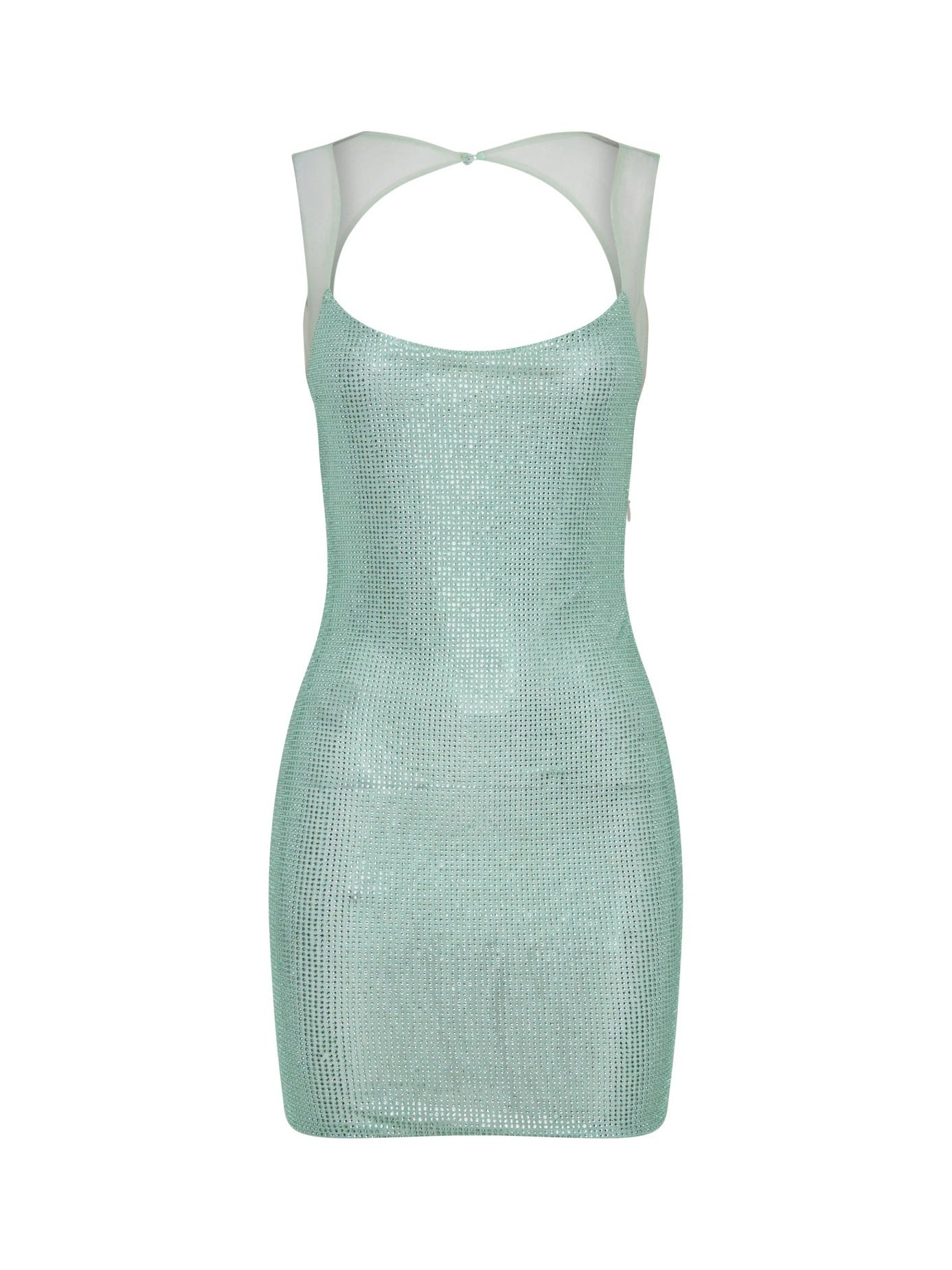 Mint Green Glitter Sequin Mini Dress – Bodycon Evening Party Gow