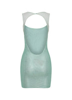 Mint Green Glitter Sequin Mini Dress – Bodycon Evening Party Gow