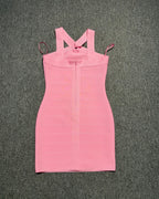 Pink Halter Bodycon Mini Dress – Perfect for Party & Date Nights