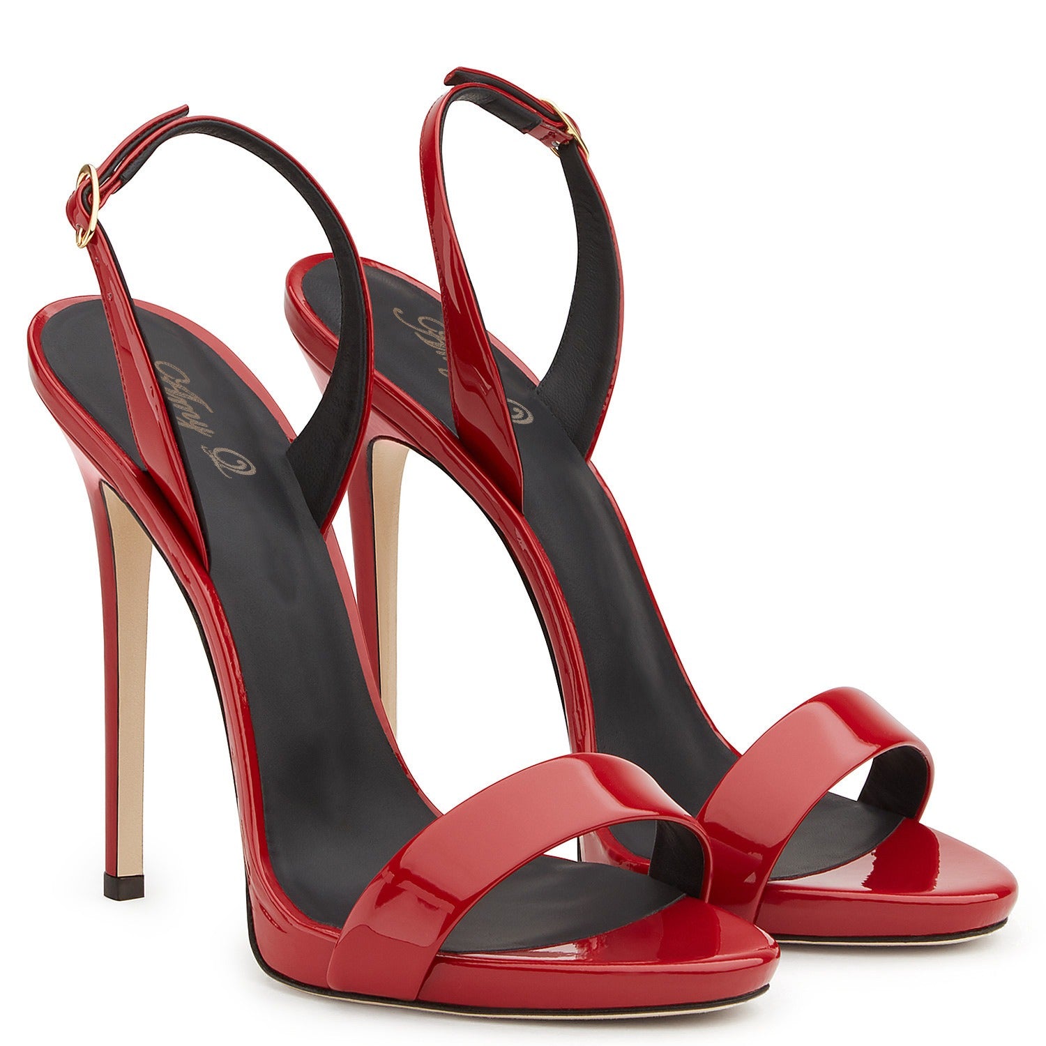 Women's Patent Leather Slingback Sandals Stiletto Heel Open Toe Party Shoes