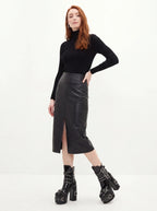 Gothic Studded Platform Buckle Boots – Patent Leather Chunky Heel Ankle Boots for Women - Styeenigma