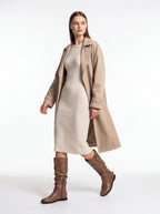 Vintage Slouchy Riding Boots for Women | Flat Heel Buckle Boots