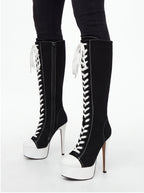 knee high sneaker boots