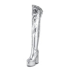 Women’s Platform Thigh High Boots Chunky Heel Over Knee Boots