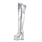 Women’s Platform Thigh High Boots Chunky Heel Over Knee Boots