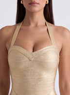 halter mini dress