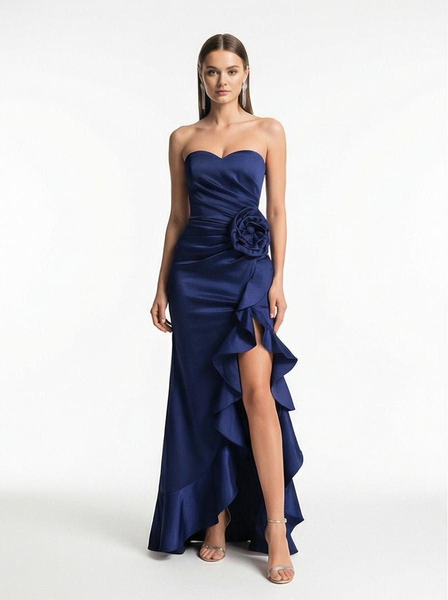 navy blue prom dress