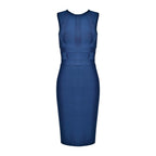 Women's Stretchy Cocktail Dress - Sleeveless Sheath Dress for Business