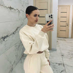 Women's 2 Piece Lounge Set Crop Top & Jogger Pants