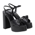 Platform Sandals Women's Knotted Chunky Heels