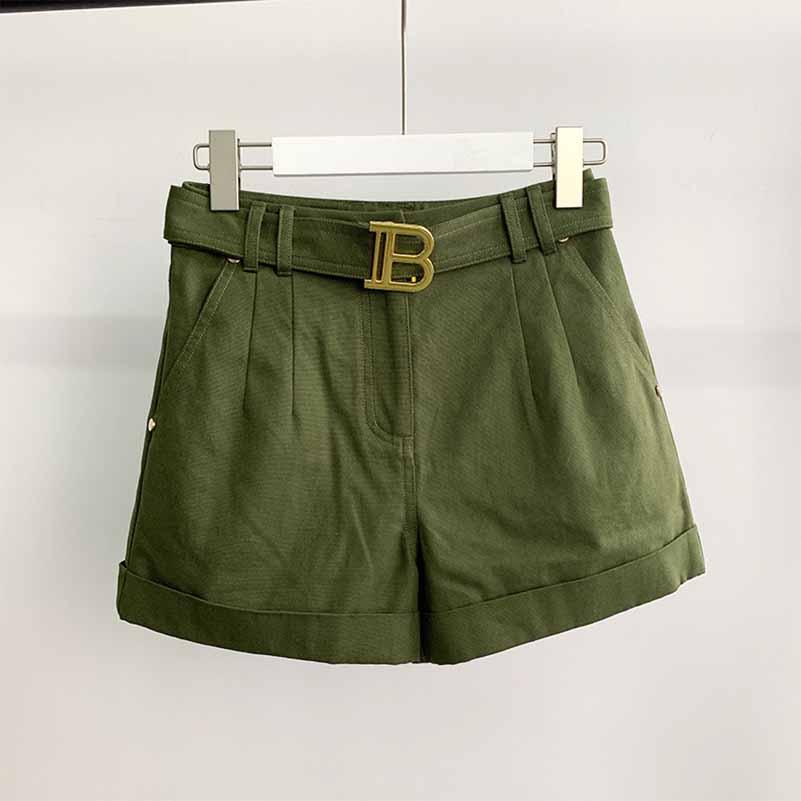 High Waist Belted Maze Pattern Shorts – Women’s Summer Casual - Styeenigma