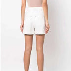 High Waist Belted Maze Pattern Shorts – Women’s Summer Casual