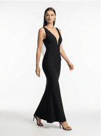 Backless Chain Fringe Bandage Evening Dress – Bodycon Long Formal Gown in Black - Styeenigma