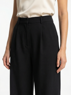 High Waist Premium Look Wide-Leg Casual Pants for Women