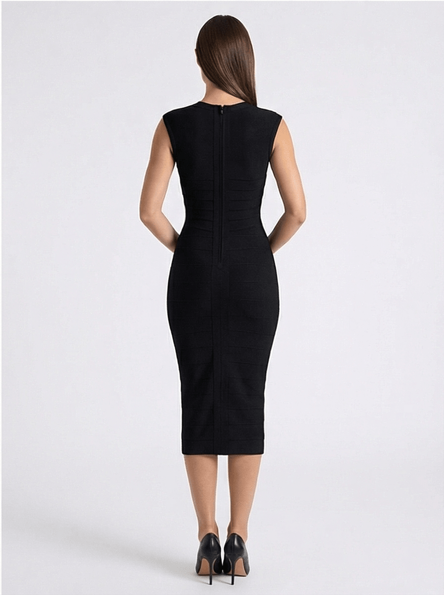 black bandage dress midi Bebe Women's Sim Midi Bandage Dress