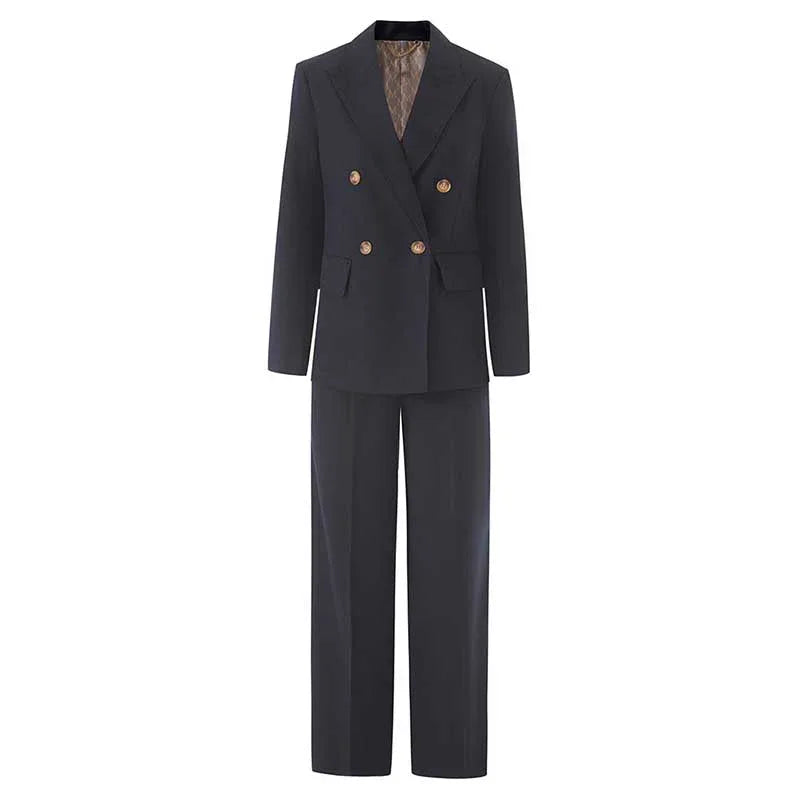 Straight-Leg Pants Suit Ensemble – Women’s Tailored Formal Set - Styeenigma